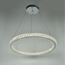 Dimbare ringvormige plafondhanglamp, moderne kroonluchterverlichting, binnenverlichting met afstandsbediening