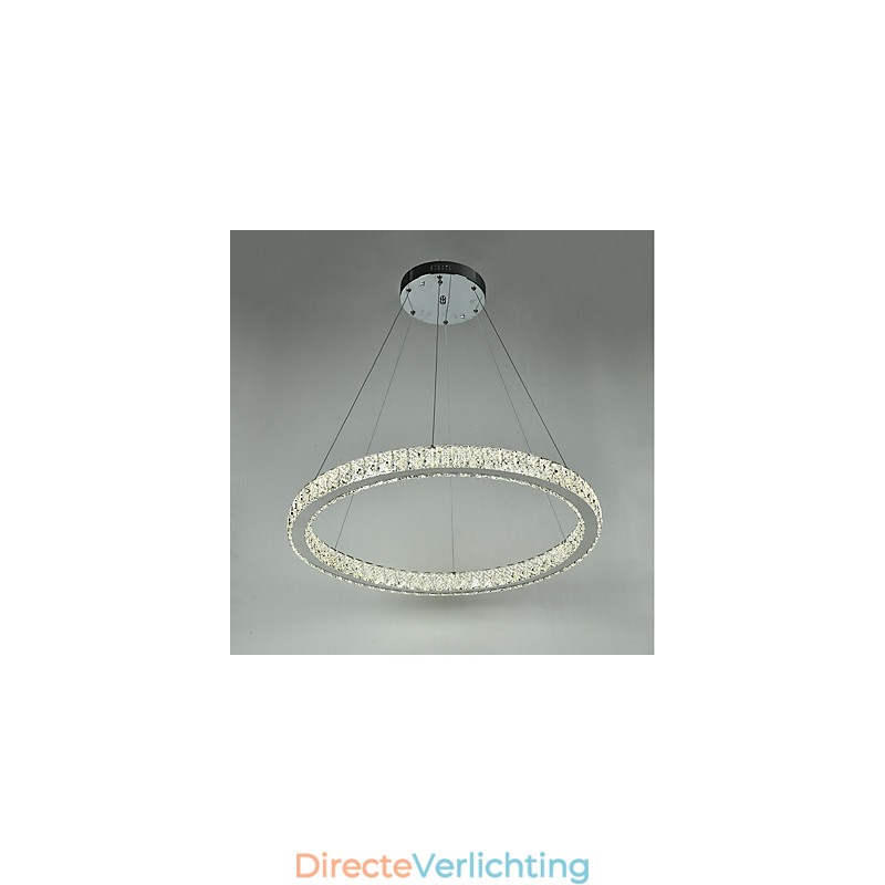 Dimbare ringvormige plafondhanglamp, moderne kroonluchterverlichting, binnenverlichting met afstandsbediening