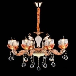 Moderne, eigentijdse, traditionele, klassieke zinklegering met kristallen mini-stijl hanglamp van metaal