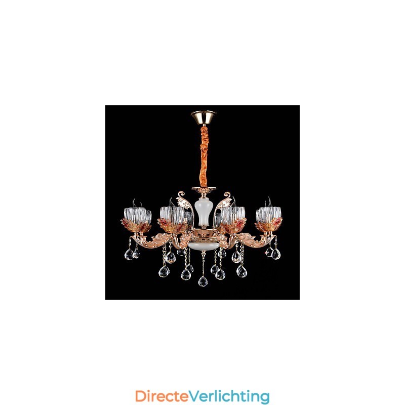Moderne, eigentijdse, traditionele, klassieke zinklegering met kristallen mini-stijl hanglamp van metaal