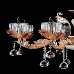 Moderne, eigentijdse, traditionele, klassieke zinklegering met kristallen mini-stijl hanglamp van metaal