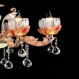 Moderne, eigentijdse, traditionele, klassieke zinklegering met kristallen mini-stijl hanglamp van metaal