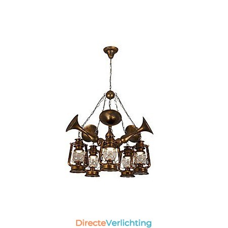 Rustieke Lodge Vintage Retro Landelijke Wereldbol Schilderij Kenmerk voor Mini Stijl Ontwerpers Metalen Kroonluchter