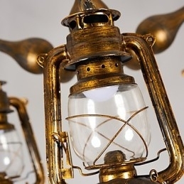 Rustieke Lodge Vintage Retro Landelijke Wereldbol Schilderij Kenmerk voor Mini Stijl Ontwerpers Metalen Kroonluchter