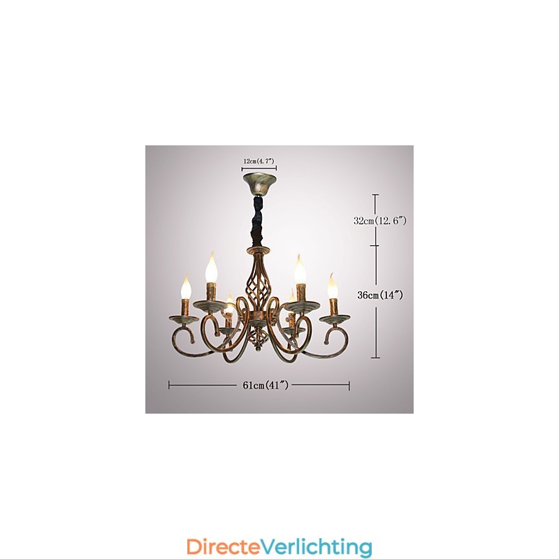 Retro Eenvoudige Lamp Koperkleurige Lamp Kaarslamp