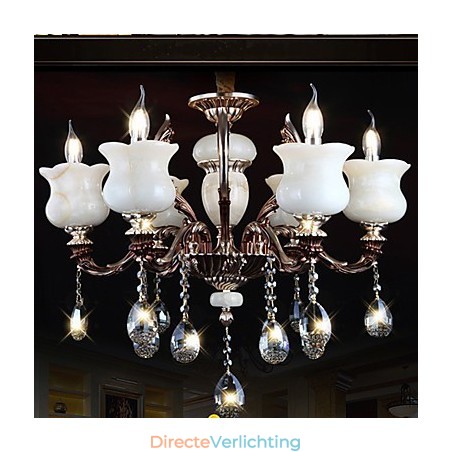 Jade Zinklegering Hanglamp 6 Lichts Kroonluchter Jade Zinklegering Hanglamp 6 Lichts Kroonluchter