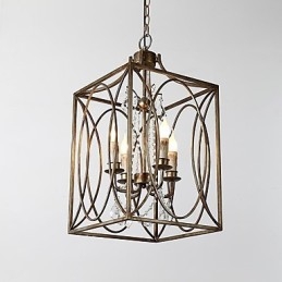 Vier licht vintage metalen Amerikaanse industriële loft schilderij kleur Europese kroonluchterlamp de indoor decorate hanglamp