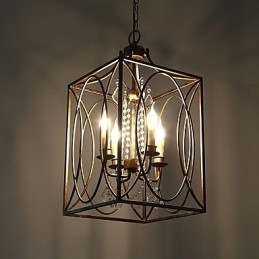 Vier licht vintage metalen Amerikaanse industriële loft schilderij kleur Europese kroonluchterlamp de indoor decorate hanglamp
