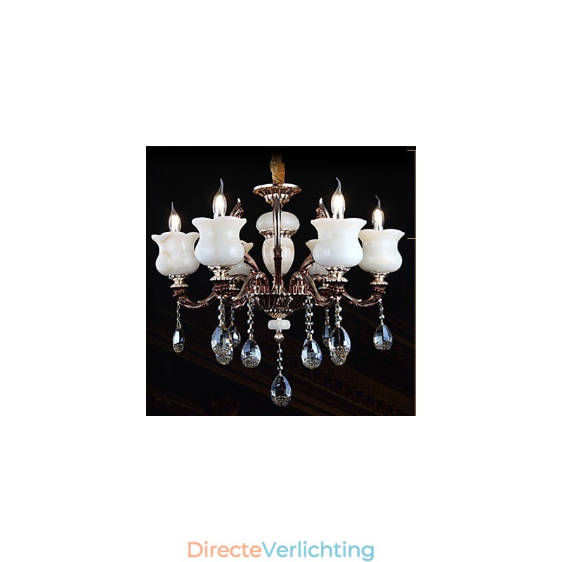 Jade Zinklegering Hanglamp 6 Lichts Kroonluchter