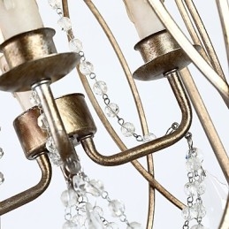 Vier licht vintage metalen Amerikaanse industriële loft schilderij kleur Europese kroonluchterlamp de indoor decorate hanglamp