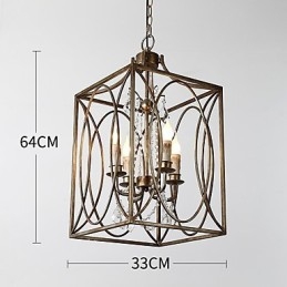 Vier licht vintage metalen Amerikaanse industriële loft schilderij kleur Europese kroonluchterlamp de indoor decorate hanglamp