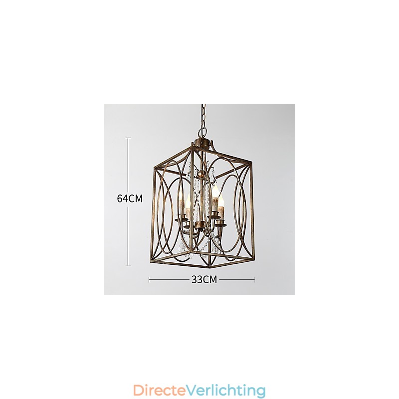 Vier licht vintage metalen Amerikaanse industriële loft schilderij kleur Europese kroonluchterlamp de indoor decorate hanglamp