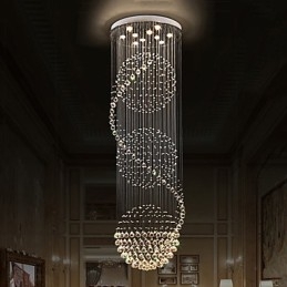 10 Licht 2,5 Meter Lengte Lange Druppel Regendruppel Traanvormige Moderne Kristallen Plafond Kroonluchter Binnen Hanglamp