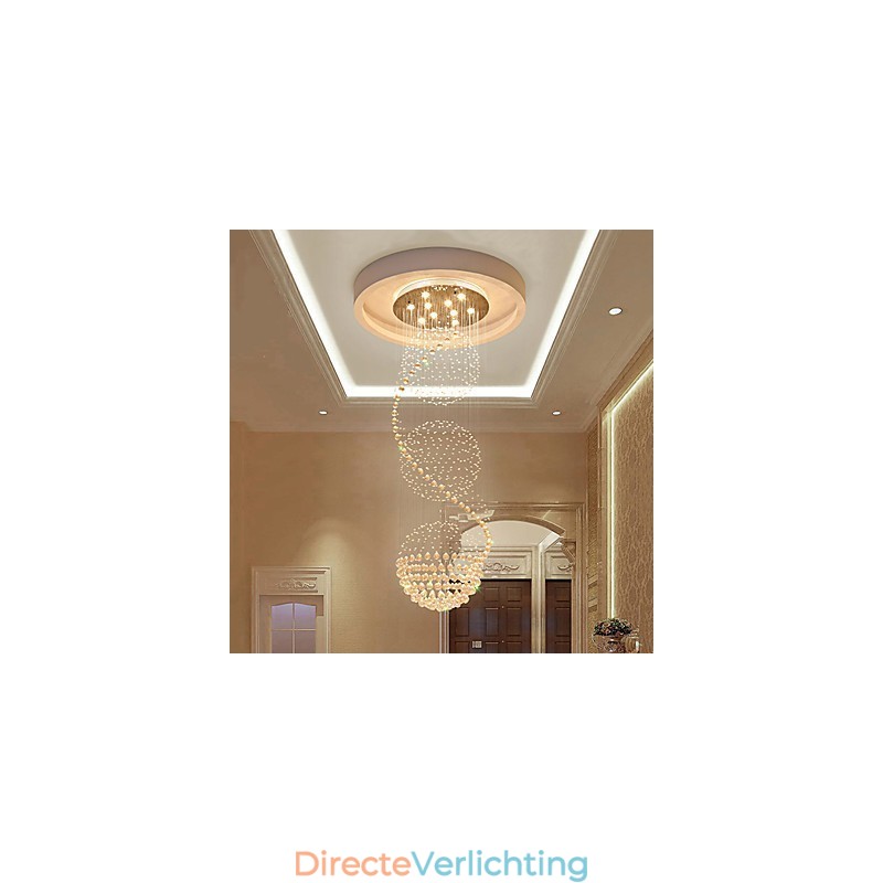 10 Licht 2,5 Meter Lengte Lange Druppel Regendruppel Traanvormige Moderne Kristallen Plafond Kroonluchter Binnen Hanglamp