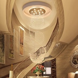 10 Licht 2,5 Meter Lengte Lange Druppel Regendruppel Traanvormige Moderne Kristallen Plafond Kroonluchter Binnen Hanglamp