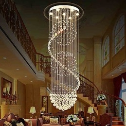 10 Licht 2,5 Meter Lengte Lange Druppel Regendruppel Traanvormige Moderne Kristallen Plafond Kroonluchter Binnen Hanglamp