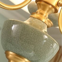 Alle koperen kroonluchter Jade decoratieve kroonluchter