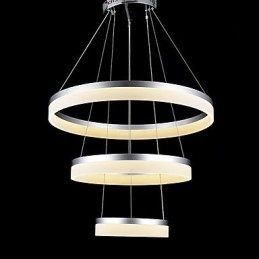 Ronde kroonluchterverlichting Verlichting Moderne acryllampen Luxe plafondlampen met drie ringen