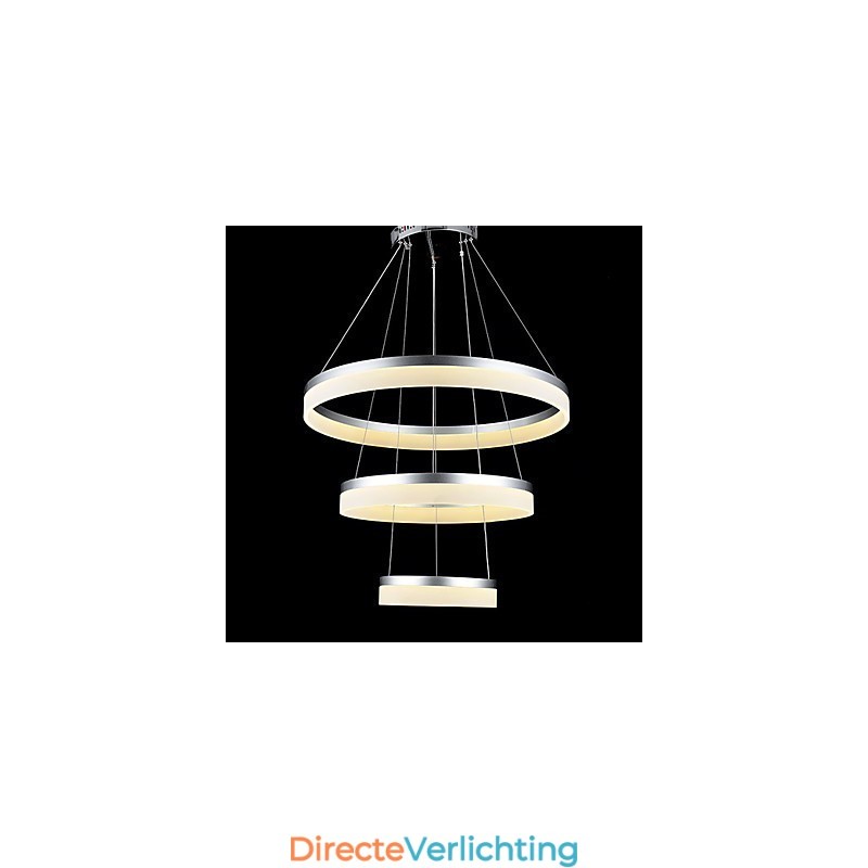 Ronde kroonluchterverlichting Verlichting Moderne acryllampen Luxe plafondlampen met drie ringen