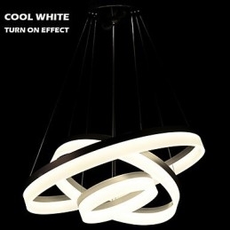 Ronde kroonluchterverlichting Verlichting Moderne acryllampen Luxe plafondlampen met drie ringen