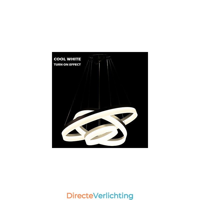 Ronde kroonluchterverlichting Verlichting Moderne acryllampen Luxe plafondlampen met drie ringen