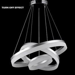 Ronde kroonluchterverlichting Verlichting Moderne acryllampen Luxe plafondlampen met drie ringen