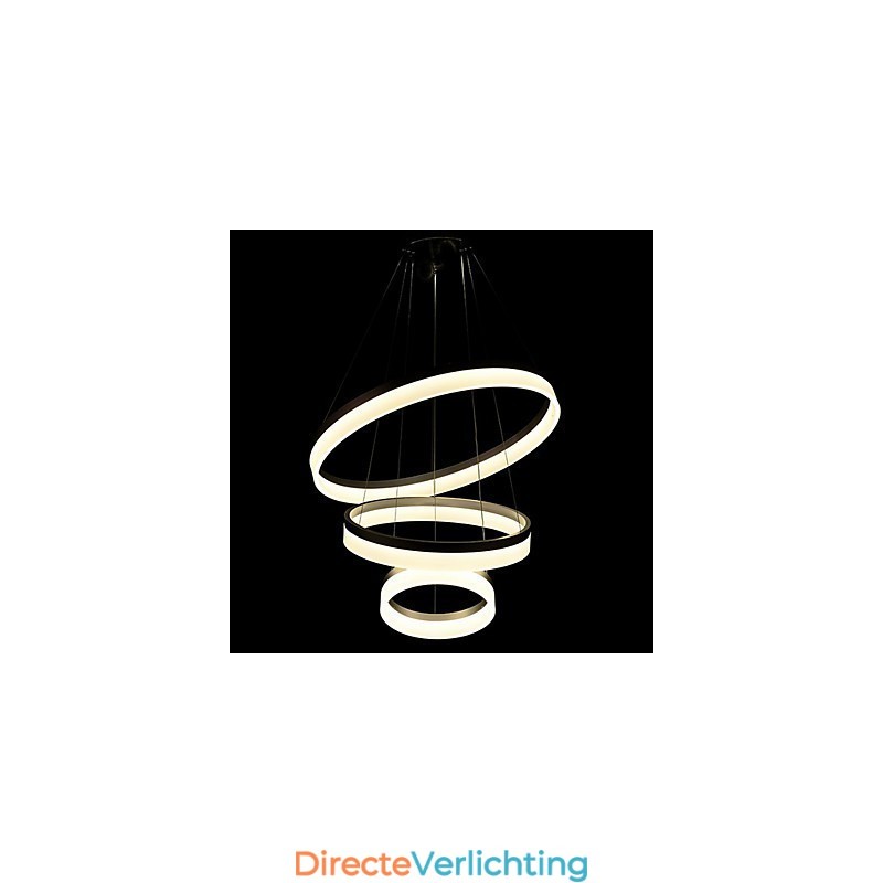 Ronde kroonluchterverlichting Verlichting Moderne acryllampen Luxe plafondlampen met drie ringen