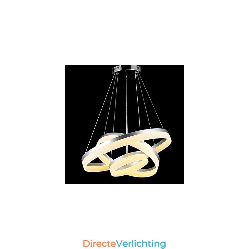 Ronde kroonluchterverlichting Verlichting Moderne acryllampen Luxe plafondlampen met drie ringen
