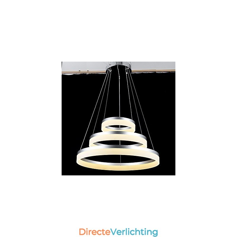 Ronde kroonluchterverlichting Verlichting Moderne acryllampen Luxe plafondlampen met drie ringen