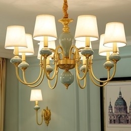 Kroonluchter Traditioneel Klassiek Landelijk Messing Kenmerk voor Mini Stijl Metaal 8 Lampen