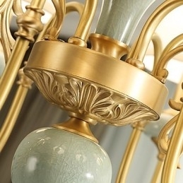 Kroonluchter Traditioneel Klassiek Landelijk Messing Kenmerk voor Mini Stijl Metaal 8 Lampen
