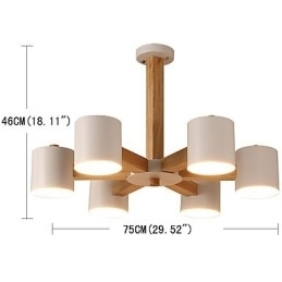 6 lampen kroonluchter moderne eigentijdse traditionele klassieke vintage land hout kenmerk voor hout