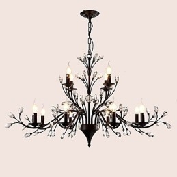 12 lampen kristallen kroonluchter moderne eigentijdse traditionele klassieke vintage retro landelijke schilderfunctie