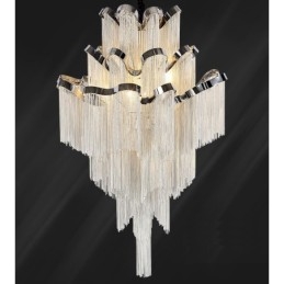 Aluminium Stream Kroonluchter Design Hanglamp Zilver Kleur Wenteltrap trap