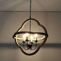 Vintage Metalen Amerikaanse Industriële Loft Schilderij Kleur Houten Kroonluchter Lamp de Indoor Decorate Hanglamp