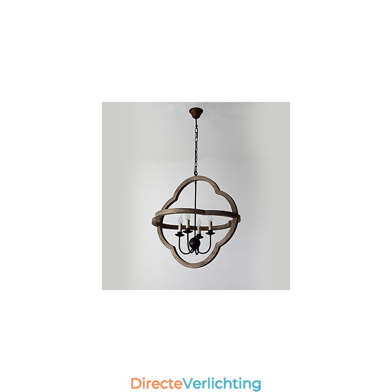 Vintage Metalen Amerikaanse Industriële Loft Schilderij Kleur Houten Kroonluchter Lamp de Indoor Decorate Hanglamp