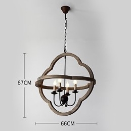 Vintage Metalen Amerikaanse Industriële Loft Schilderij Kleur Houten Kroonluchter Lamp de Indoor Decorate Hanglamp