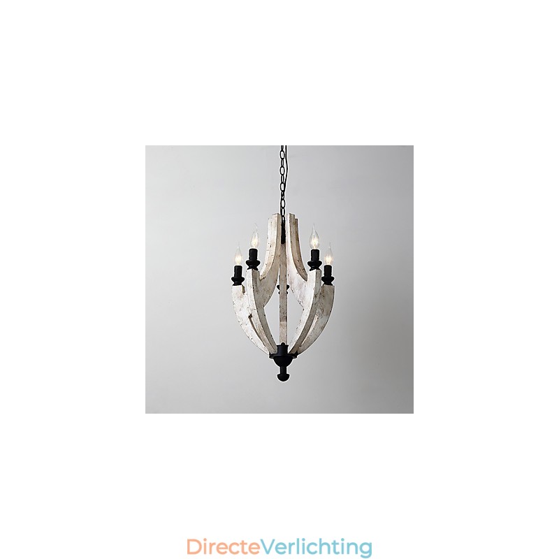 Vintage schilderij kenmerk mini stijl houten bamboe kroonluchter lamp de decoratieve hanglamp