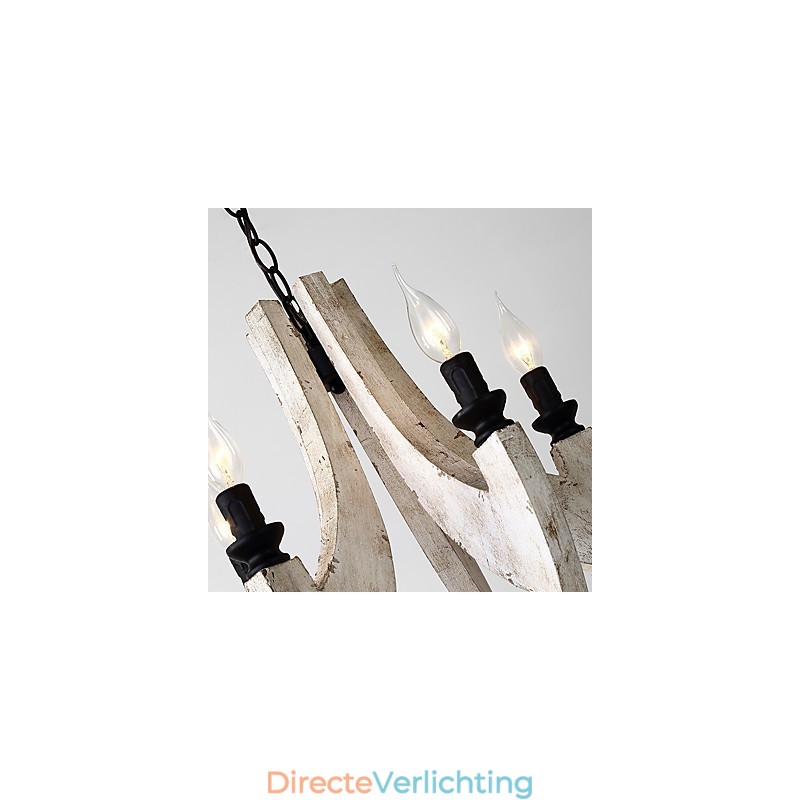 Vintage schilderij kenmerk mini stijl houten bamboe kroonluchter lamp de decoratieve hanglamp