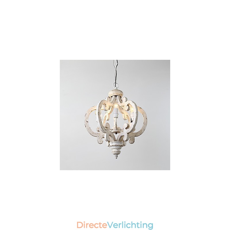 Vintage schilderij kenmerk mini stijl houten bamboe kroonluchter lamp de decoratieve hanglamp