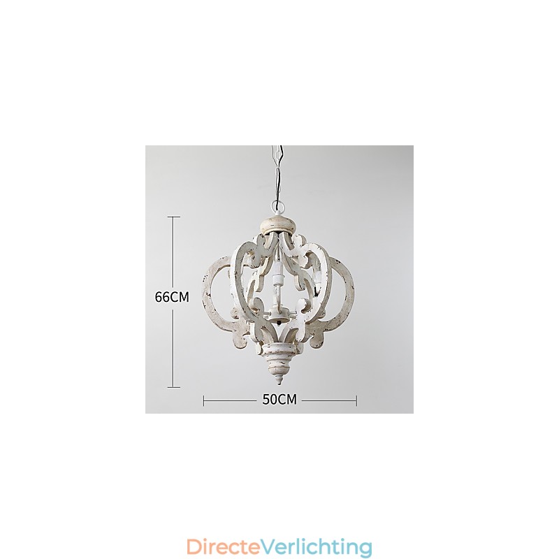 Vintage schilderij kenmerk mini stijl houten bamboe kroonluchter lamp de decoratieve hanglamp