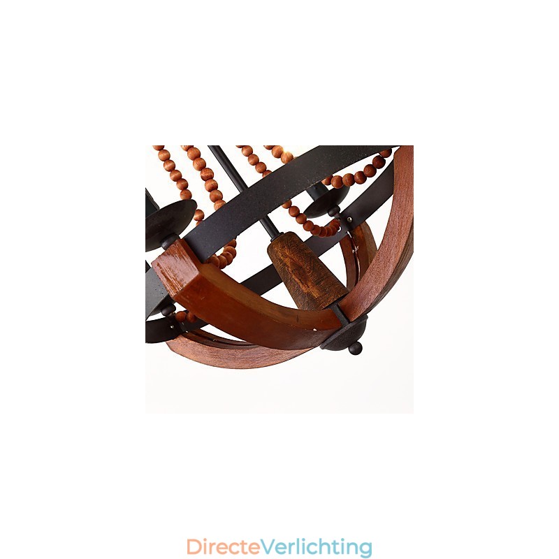 Vier licht vintage schilderij kenmerk mini stijl houten bamboe kroonluchter lamp de decoratieve hanglamp