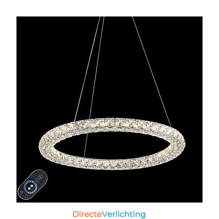 Moderne Ring Kristallen Plafond Hanglamp Kristallen Kroonluchter Licht Binnenverlichting Lampen Armaturen Dimbaar met Afstandsbediening Moderne Ring Kristallen Plafond Hanglamp Kristallen Kroonluchter Licht Binnenverlichting Lampen Armaturen Dimbaar met Afstandsbediening