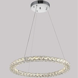 Moderne Ring Kristallen Plafond Hanglamp Kristallen Kroonluchter Licht Binnenverlichting Lampen Armaturen Dimbaar met Afstandsbediening