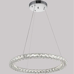 Moderne Ring Kristallen Plafond Hanglamp Kristallen Kroonluchter Licht Binnenverlichting Lampen Armaturen Dimbaar met Afstandsbediening