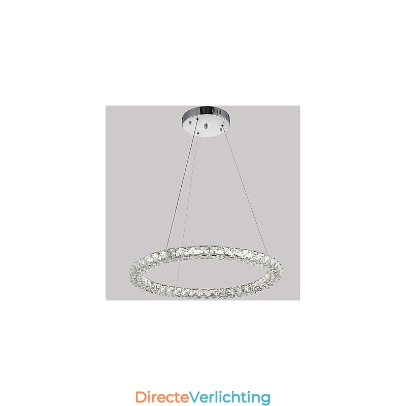 Moderne Ring Kristallen Plafond Hanglamp Kristallen Kroonluchter Licht Binnenverlichting Lampen Armaturen Dimbaar met Afstandsbediening