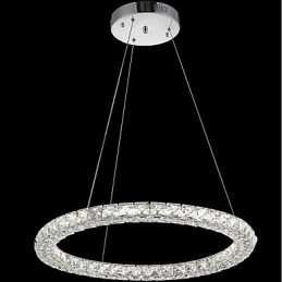 Moderne Ring Kristallen Plafond Hanglamp Kristallen Kroonluchter Licht Binnenverlichting Lampen Armaturen Dimbaar met Afstandsbediening
