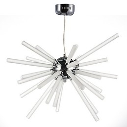 Globe Chrome-functie voor kristallen metalen kroonluchter
