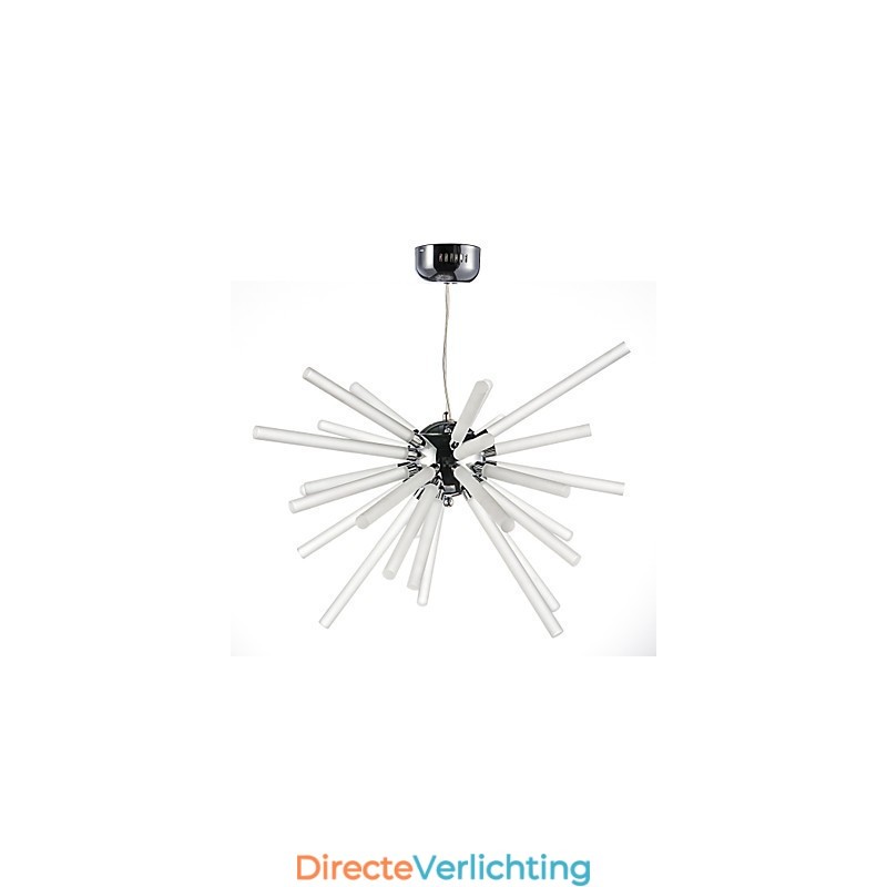 Globe Chrome-functie voor kristallen metalen kroonluchter