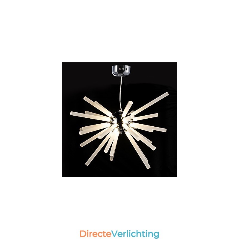 Globe Chrome-functie voor kristallen metalen kroonluchter